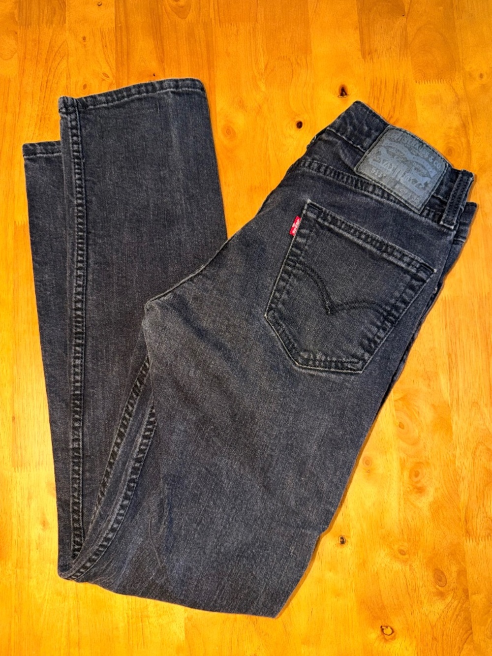 Levis 511 Slim Fit Denim Jeans Mens 29x32 Charcoal Black 541